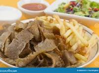 Donner meat and chips